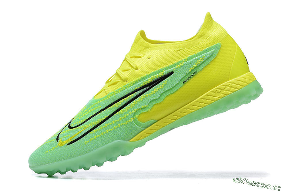 Men's Nike Phantom GX Elite TF Artificial Turf Low-Tops Football Shoes - Green/Black/Yellow 7