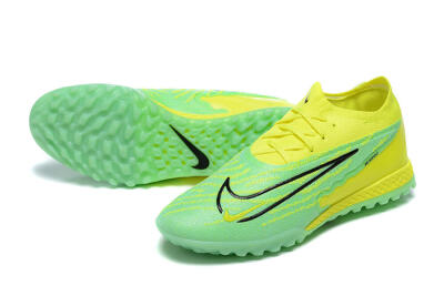Men's Nike Phantom GX Elite TF Artificial Turf Low-Tops Football Shoes - Green/Black/Yellow