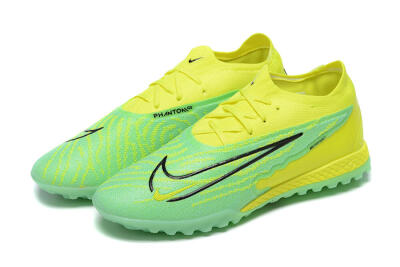 Men's Nike Phantom GX Elite TF Artificial Turf Low-Tops Football Shoes - Green/Black/Yellow