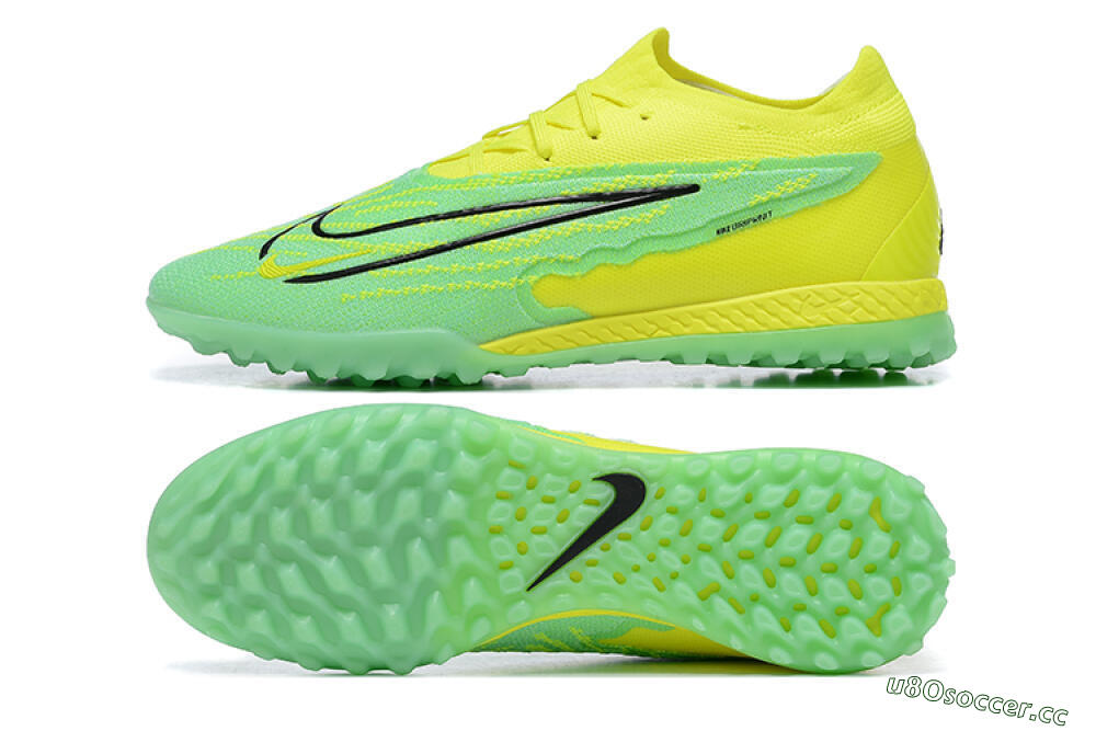 Men's Nike Phantom GX Elite TF Artificial Turf Low-Tops Football Shoes - Green/Black/Yellow 1
