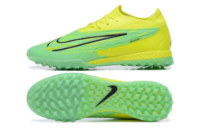 Men's Nike Phantom GX Elite TF Artificial Turf Low-Tops Football Shoes - Green/Black/Yellow