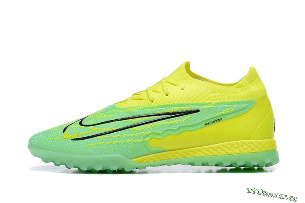 Men's Nike Phantom GX Elite TF Artificial Turf Low-Tops Football Shoes - Green/Black/Yellow 0