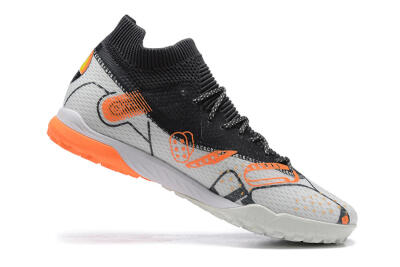 Men's Puma Ultra Ultimate TF Artificial Turf Low-Tops Football Shoes - White/Grey/Orange