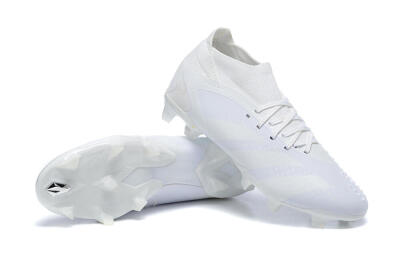 Men's Adidas Predator Accuracy+ FG Firm Ground High-Tops Football Boots - White/White
