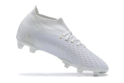 Men's Adidas Predator Accuracy+ FG Firm Ground High-Tops Football Boots - White/White
