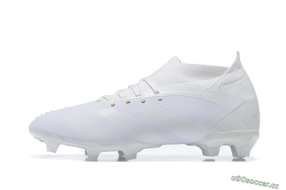Men's Adidas Predator Accuracy+ FG Firm Ground High-Tops Football Boots - White/White 0