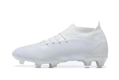 Men's Adidas Predator Accuracy+ FG Firm Ground High-Tops Football Boots - White/White
