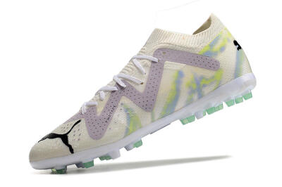 Men's Puma Future Ultimate MG Multi Ground Low-Tops Football Boots - White/Blue/Green