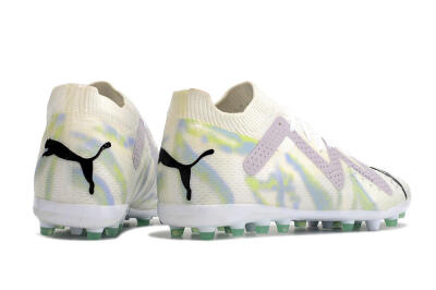 Men's Puma Future Ultimate MG Multi Ground Low-Tops Football Boots - White/Blue/Green