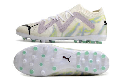 Men's Puma Future Ultimate MG Multi Ground Low-Tops Football Boots - White/Blue/Green