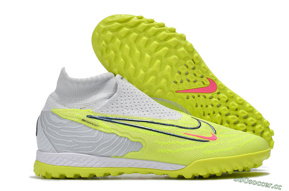 Unisex Nike Phantom GX Elite DF Link TF Artificial Turf High-Tops Football Shoes - Green/Black/White 2