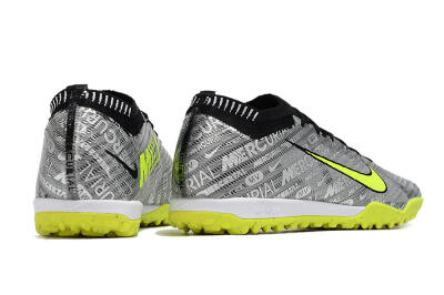 Unisex Nike Air Zoom Mercurial Vapor 15 Elite TF Artificial Turf Low-Tops Football Shoes - Silver/Green/Black