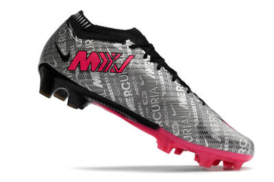 Unisex Nike Air Zoom Mercurial Vapor 15 Elite FG Firm Ground Low-Tops Football Boots - Silver/Pink/Black