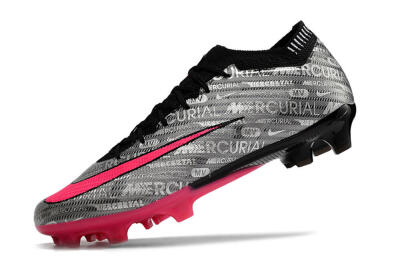 Unisex Nike Air Zoom Mercurial Vapor 15 Elite FG Firm Ground Low-Tops Football Boots - Silver/Pink/Black