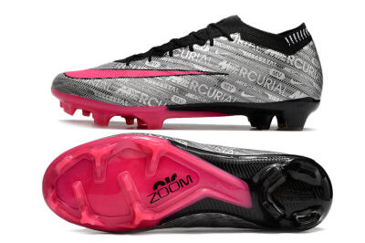Unisex Nike Air Zoom Mercurial Vapor 15 Elite FG Firm Ground Low-Tops Football Boots - Silver/Pink/Black