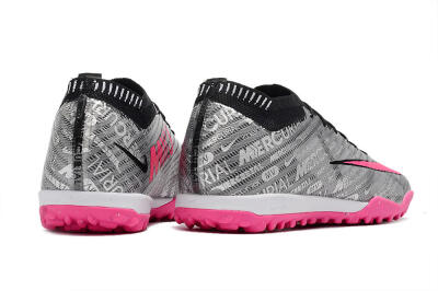 Unisex Nike Air Zoom Mercurial Vapor 15 Elite TF Artificial Turf Low-Tops Football Shoes - Silver/Pink/Black