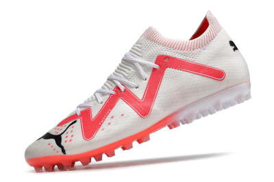 Men's Puma Future Ultimate MG Multi Ground Low-Tops Football Boots - White/Black/Red