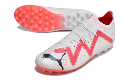 Men's Puma Future Ultimate MG Multi Ground Low-Tops Football Boots - White/Black/Red