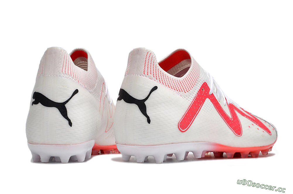 Men's Puma Future Ultimate MG Multi Ground Low-Tops Football Boots - White/Black/Red 6