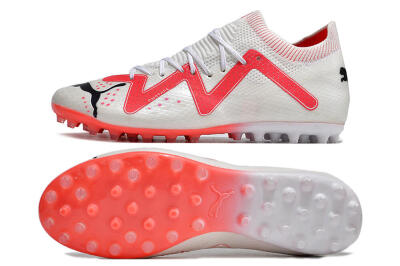 Men's Puma Future Ultimate MG Multi Ground Low-Tops Football Boots - White/Black/Red