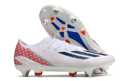 Men's Adidas X Speedportal.1 SG Soft Ground Low-Tops Football Boots - White/Black/Red