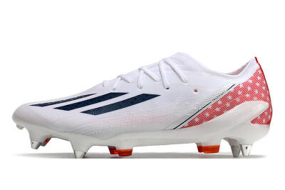 Men's Adidas X Speedportal.1 SG Soft Ground Low-Tops Football Boots - White/Black/Red