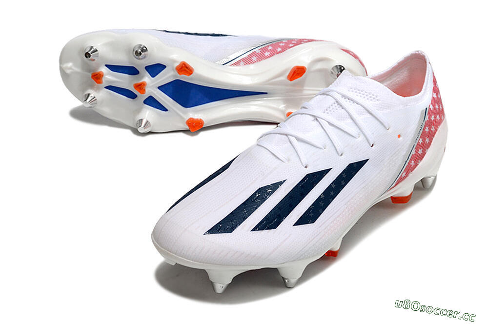 Men's Adidas X Speedportal.1 SG Soft Ground Low-Tops Football Boots - White/Black/Red 3