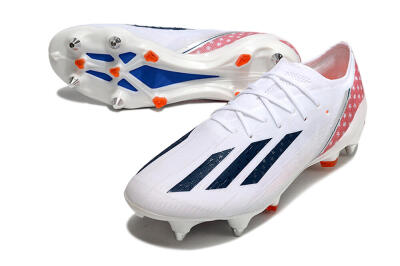 Men's Adidas X Speedportal.1 SG Soft Ground Low-Tops Football Boots - White/Black/Red