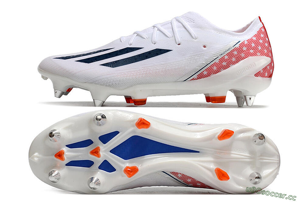 Men's Adidas X Speedportal.1 SG Soft Ground Low-Tops Football Boots - White/Black/Red 1