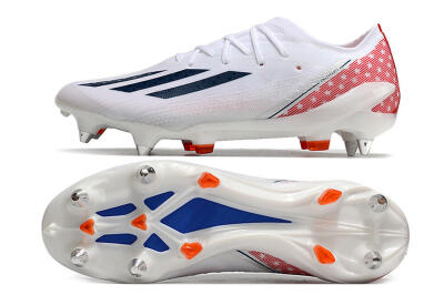 Men's Adidas X Speedportal.1 SG Soft Ground Low-Tops Football Boots - White/Black/Red