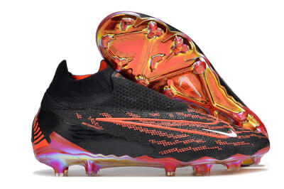 Men's Nike Phantom GX Elite DF Link FG Firm Ground High-Tops Football Boots - Black/Red/White