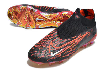 Men's Nike Phantom GX Elite DF Link FG Firm Ground High-Tops Football Boots - Black/Red/White