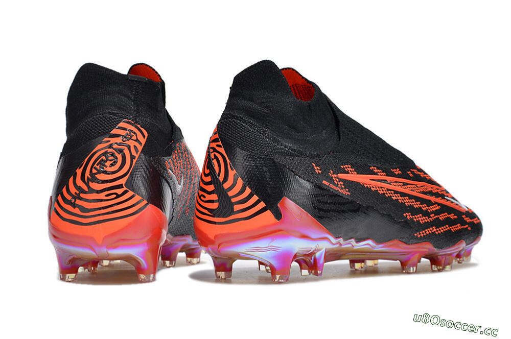 Men's Nike Phantom GX Elite DF Link FG Firm Ground High-Tops Football Boots - Black/Red/White 6