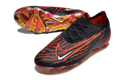 Men's Nike Phantom GX Elite FG Firm Ground Low-Tops Football Boots - Black/Red/White