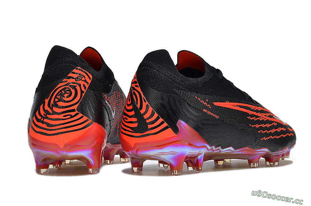 Men's Nike Phantom GX Elite FG Firm Ground Low-Tops Football Boots - Black/Red/White 6