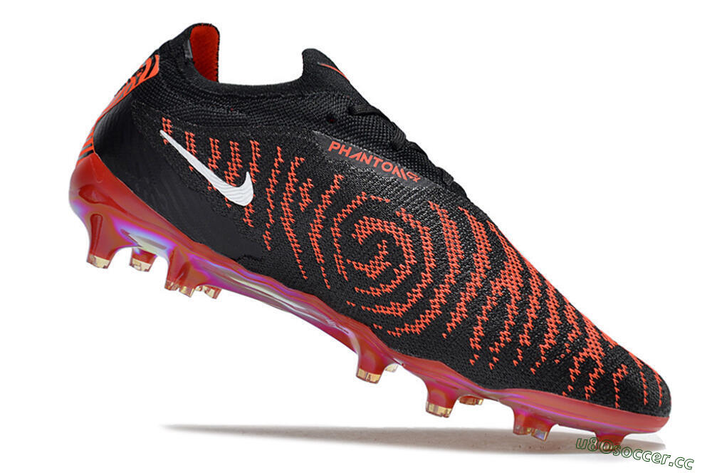Men's Nike Phantom GX Elite FG Firm Ground Low-Tops Football Boots - Black/Red/White 4
