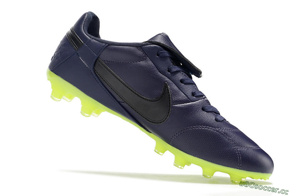 Men's Nike Premier 3 FG Firm Ground Low-Tops Football Boots - Blue/Black/Green 4