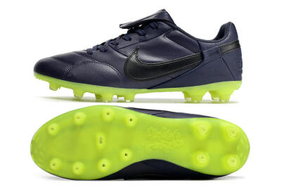 Men's Nike Premier 3 FG Firm Ground Low-Tops Football Boots - Blue/Black/Green