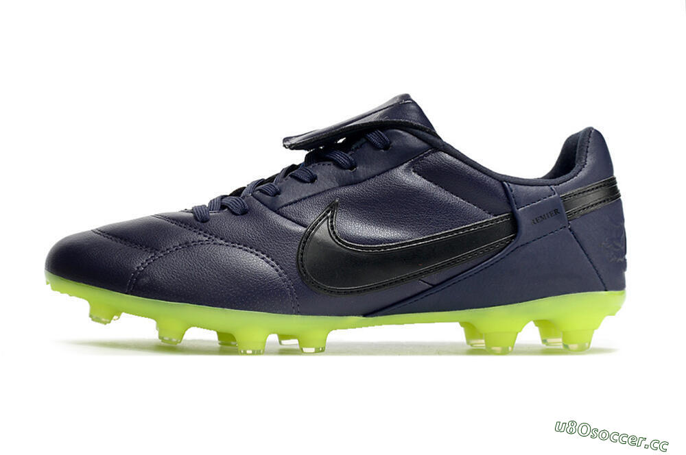 Men's Nike Premier 3 FG Firm Ground Low-Tops Football Boots - Blue/Black/Green 0