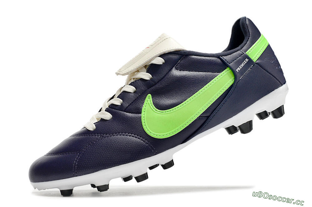 Men's Nike Premier 3 FG Firm Ground Low-Tops Football Boots - Blue/Green 5