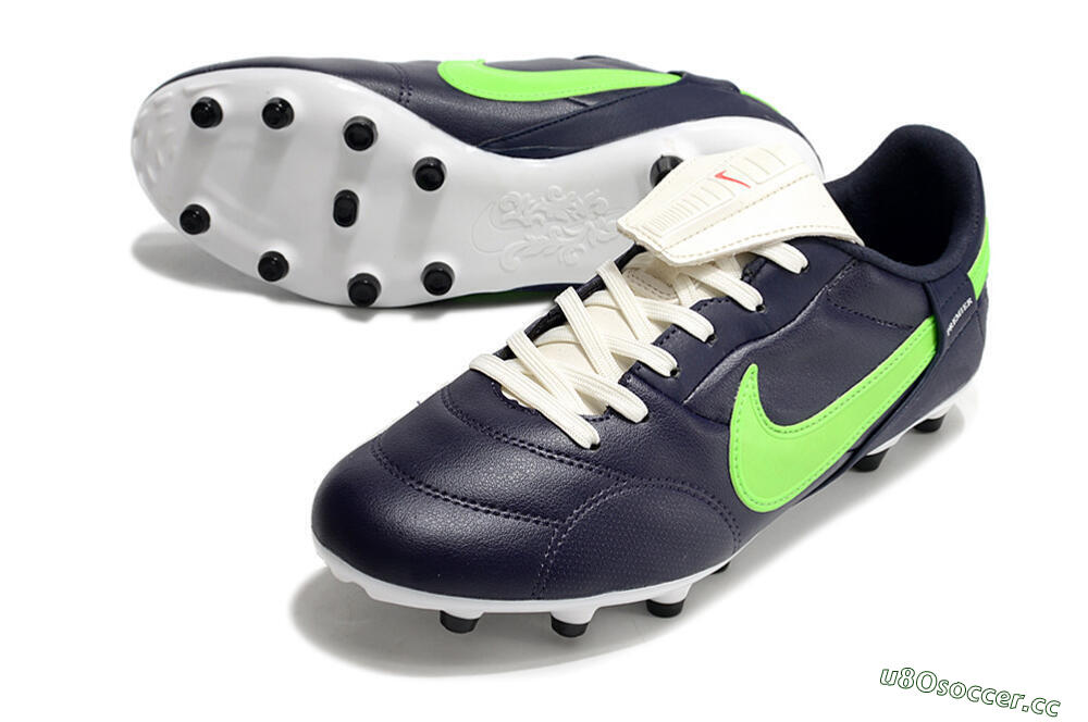 Men's Nike Premier 3 FG Firm Ground Low-Tops Football Boots - Blue/Green 3