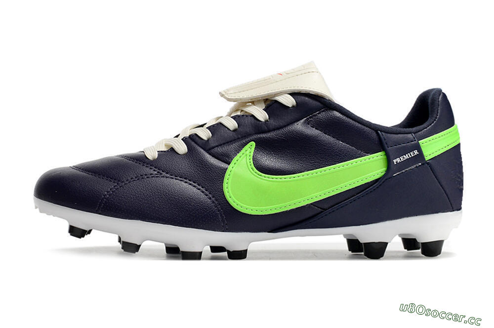 Men's Nike Premier 3 FG Firm Ground Low-Tops Football Boots - Blue/Green 0