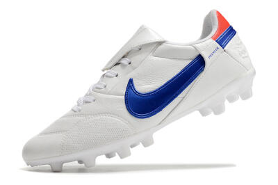 Men's Nike Premier 3 FG Firm Ground Low-Tops Football Boots - White/Blue/Red