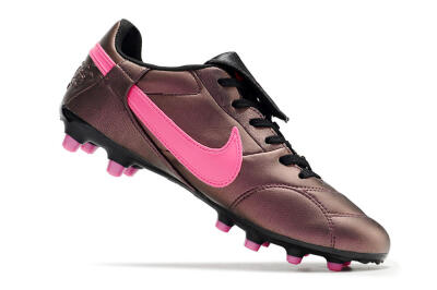 Men's Nike Premier 3 FG Firm Ground Low-Tops Football Boots - Brown/Pink/Black