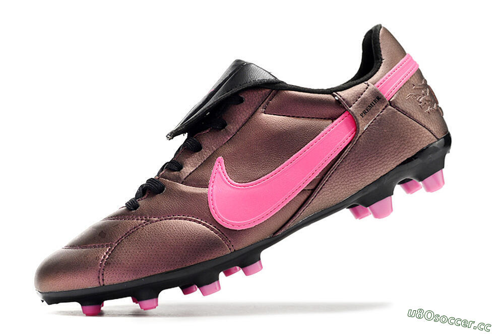 Men's Nike Premier 3 FG Firm Ground Low-Tops Football Boots - Brown/Pink/Black 5
