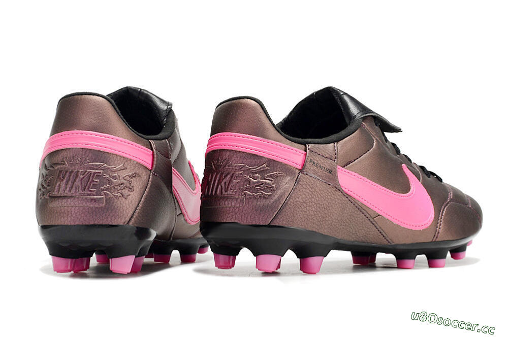 Men's Nike Premier 3 FG Firm Ground Low-Tops Football Boots - Brown/Pink/Black 6