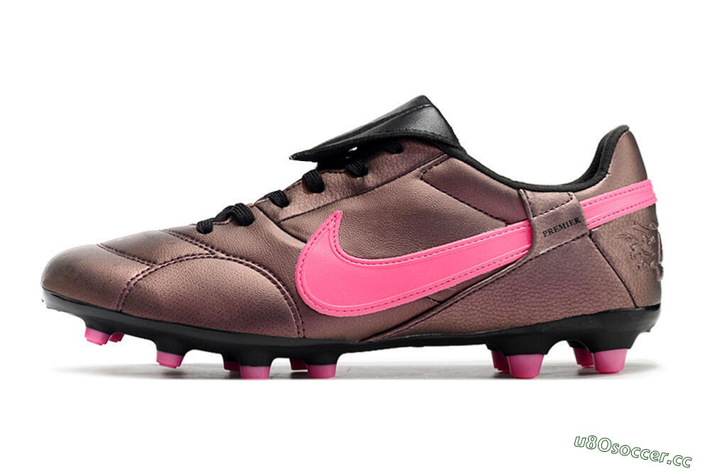 Men's Nike Premier 3 FG Firm Ground Low-Tops Football Boots - Brown/Pink/Black 0