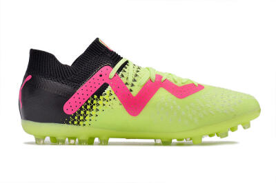 Men's Puma Future Ultimate MG Multi Ground Low-Tops Football Boots - Green/Pink/Black
