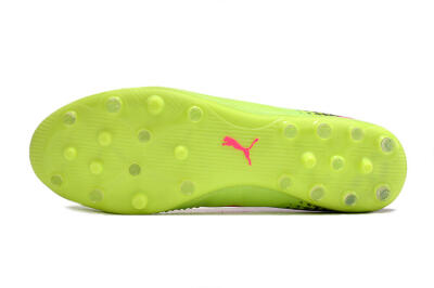 Men's Puma Future Ultimate MG Multi Ground Low-Tops Football Boots - Green/Pink/Black