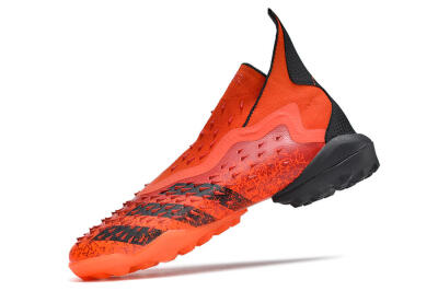 Men's Adidas Predator Freak+ TF Artificial Turf High-Tops Football Shoes - Orange/Black